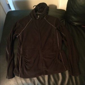 black zip up with hood